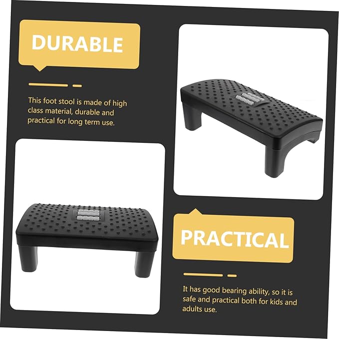 STOBOK 1pc Household Foot Stool Non-Slip Design Ergonomic Foot Rest for Office Home Use for Pain Relief Stylish and Portable