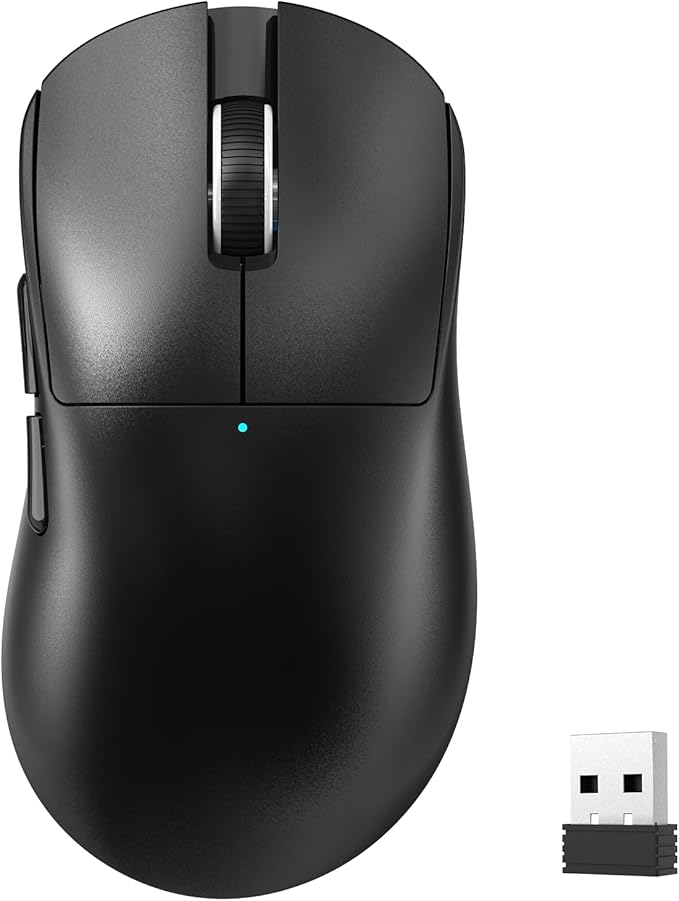 ZIYOU LANG×Magic-Refiner X2 Lightweight Wireless Gaming Mouse,Tri-Mode(2.4G/Wired/BT),24K DPI,PAW3311 Optical Sensor,1000Hz Polling Rate,500mAh,69g Ergonomic Mice for Medium-Large Hands-Black