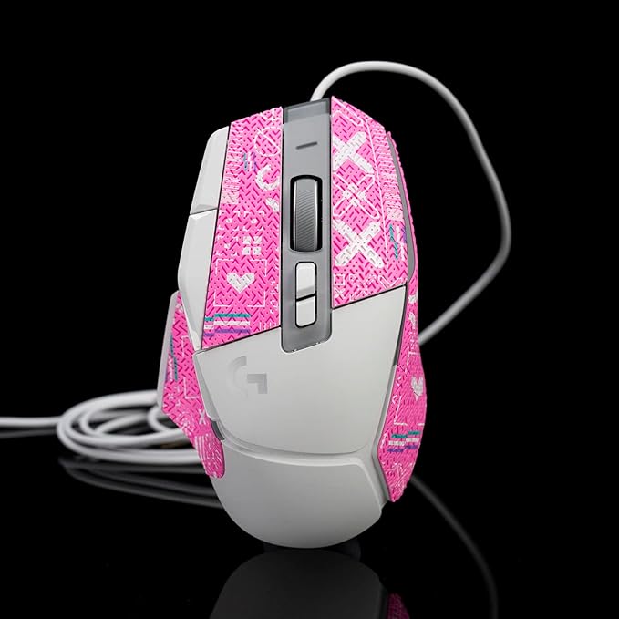 Grip Tape for Logitech G502X Lightspeed Plus- Anti-Slip,Enhanced Control, Sweat Resistance,Improves FPS Gaming Grip & Mouse Protection [Pre-Cut] Printsteam Pink 0.5mm