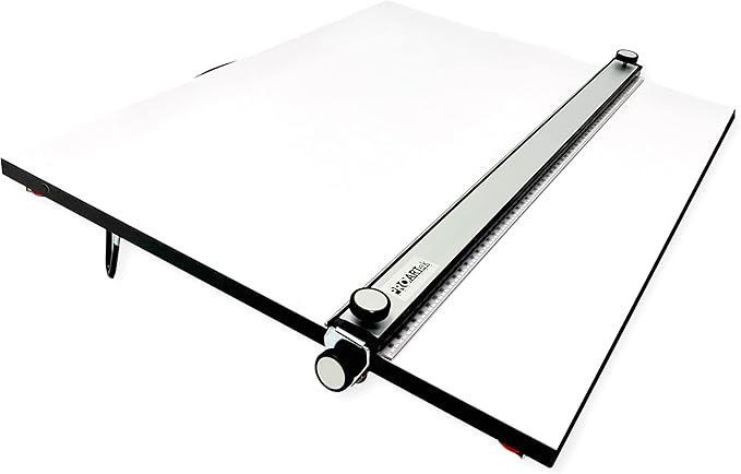 Proartek PK00016 Model PXB26 Portable Drafting Drawing Board 20” x 26”; PXB Series; Adjustable Aluminum Parallel Straightedge; Carry Handle; Architecture Tool for Students and Professionals