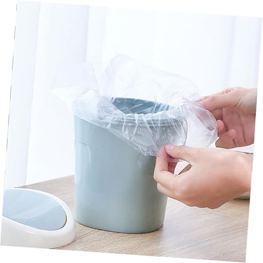 SOLUSTRE Plastic Trash Can Lid Mini Desktop Garbage Bin Office Waste Basket Slim Trash Can for Home Kitchen Desk Easy to Clean