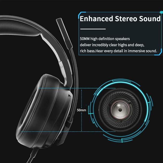 NUBWO N12 Gaming Headset & Xbox one Headset & PS4 Headset,3.5mm Surround Stereo Gaming Headphones with Mic Soft Memory Earmuffs for PC,Laptop, PS3, Video Game with Flexible Microphone Volume Control