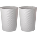 UUJOLY Small Trash Can Wastebasket Garbage Can Container Bins for Bathrooms, Laundry Room, Kitchens, Offices, Kids Rooms, Dorms (Grey, 2 Pack)