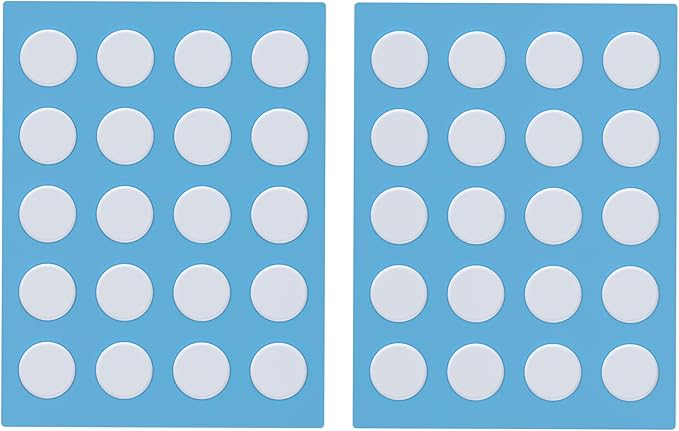 PWNAGE SmoothGlide Universal Dot PTFE Rounded Replacement Mouse Skates Feet for All Mice, Ultra-Smooth and Durable, 3M Adhesive, Gaming Mouse 40 Pieces Round Dots White DIY