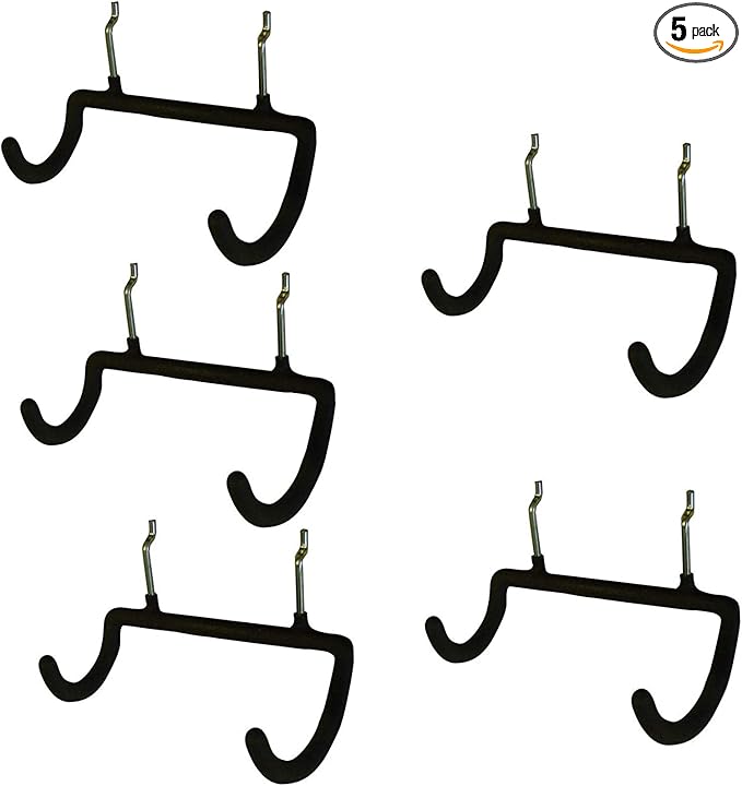 5PCS Pegboard Drill Holder with Double Hooks and Accessories Bag for Power Tools
