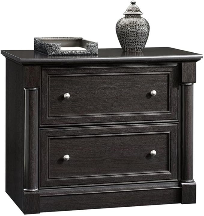 Pemberly Row Set of 2 Wood 2-Drawer Lateral File Cabinet & Executive Desk