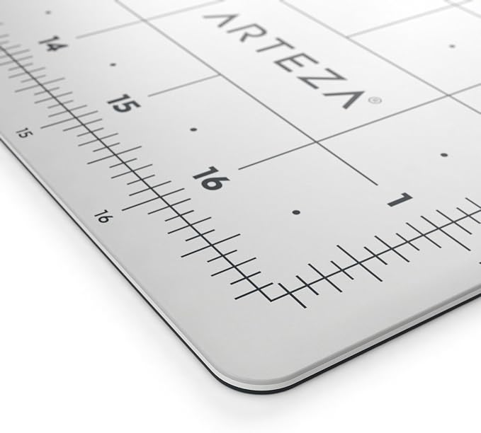 Arteza Self Healing Rotary Cutting Mat, 12"x18" with Grid & Non Slip Surface for Fabric, Paper, Vinyl, Plastic, Eco Friendly, Durable & Flexible, Great for Crafts, Quilting, Sewing, Scrapbooking