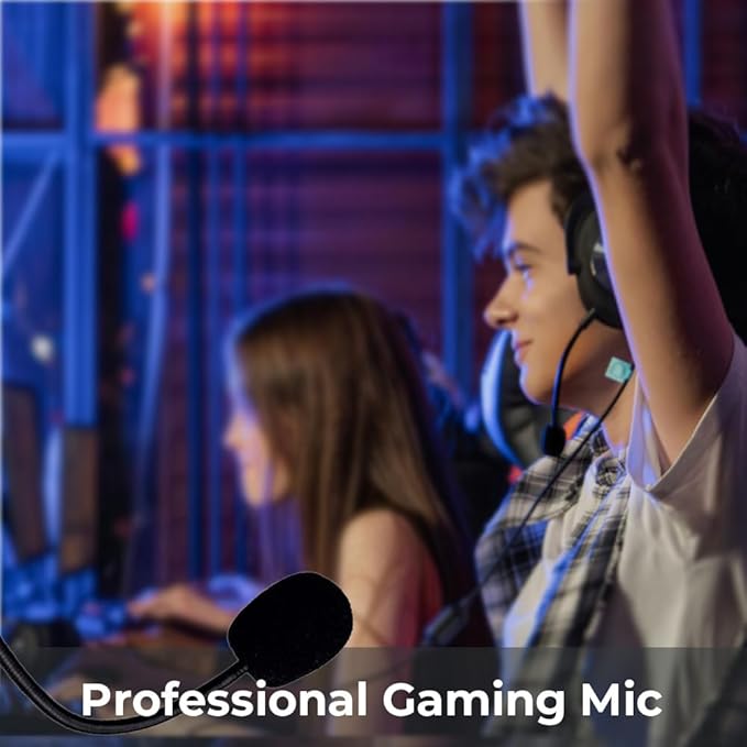 Replacement Game Mic Compatible with Logitech G PRO X2, G PRO X Wireless and G Pro Wired Gaming Headsets, Detachable Noise Cancelling Crystal-Clear Game Microphone with 2Pcs Foam Cover