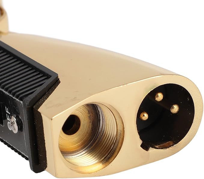 Classic Retro Microphone, Vintage Dynamic Microphone, Zinc Alloy Self Tensioning Rotating Rack, Unidirectional Cardioid Mic, Universal Stand Compatible (Golden)