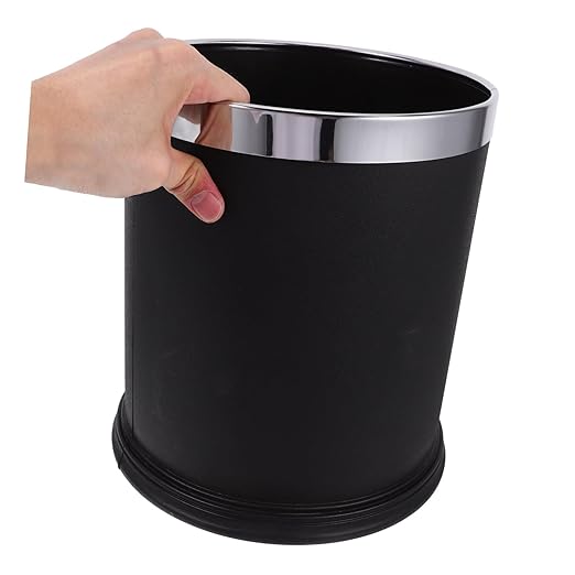 Slim Garbage Can Removable Inner Bucket Fire-Resistant Trash Bin for Kitchen Bedroom to Clean Spacious Waste Container for Desktop Use