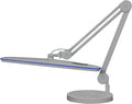 Neatfi XL 24W LED Desk Lamp – 2,200 Lumens | 23” Wide Shade | Dimmable Eye-Caring Task Light | Adjustable Arm | Office, Study, Crafting & Nail Techs (Silver, Non-CCT with Base)