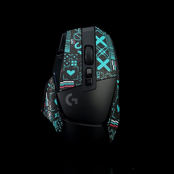 Grip Tape for Logitech G502X Lightspeed Plus- Anti-Slip,Enhanced Control, Sweat Resistance,Improves FPS Gaming Grip & Mouse Protection [Pre-Cut] Printsteam Black Blue 0.5mm