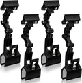 Adjustable Document Holder for Typing, Rotatable Paper Copy Holder Clip,Handy Artist Supplies Clamp,Computer Typing Proofing Folder.(4 Pack) (Black)