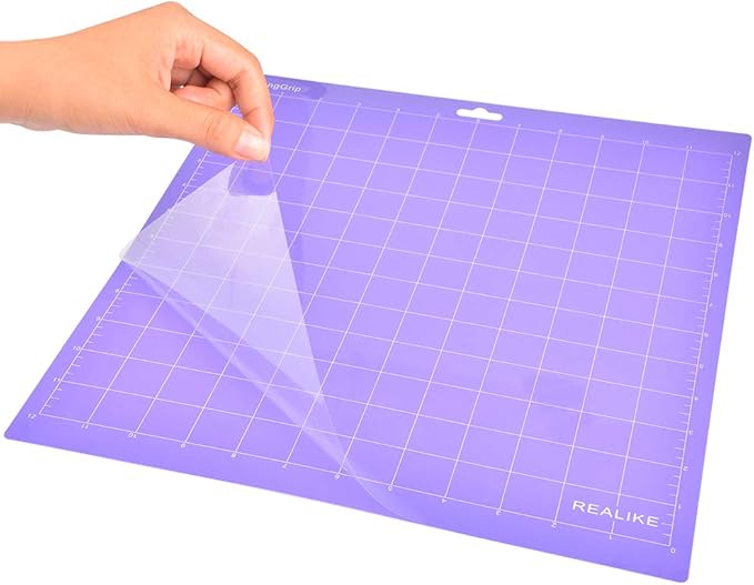 REALIKE 12X12 StrongGrip Cutting Mats for Silhouette Cameo 5/4/3/2/1(3 Mats) Gridded Adhesive Non-Slip Cut Mat for Crafts, Quilting, Sewing, Scrapbooking and All Arts