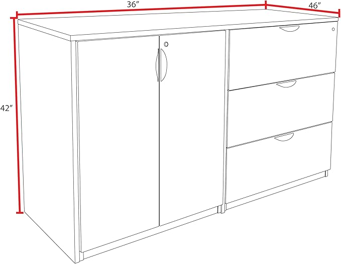 Regency Legacy Stand Up Side to Side Storage Cabinet/Lateral File- Ash Grey
