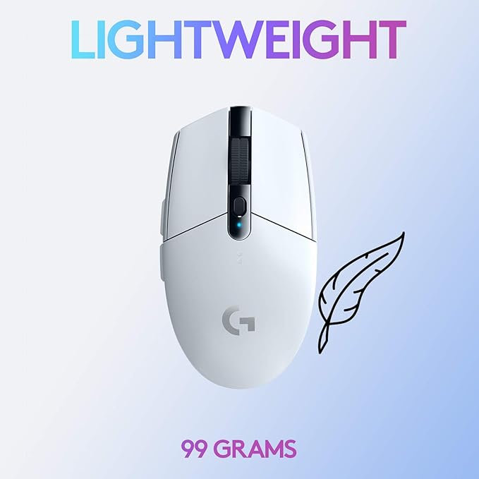 Logitech G305 Lightspeed Wireless Gaming Optical Mouse, White | Hero Sensor, 12,000 DPI, Lightweight, 6 Programmable Buttons, 250h Battery, Onboard Memory, PC/Mac | Signature Series Gift Bundle