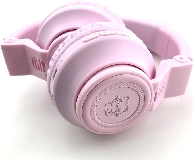 Cat Ear Bluetooth Headphones,Toddlers Kids Wireless Headphones for Boys Girls Amazon Fire Tablet/Laptop/Pad/School (Purple)