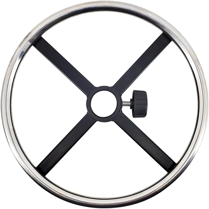 Swivel Office Chair Footrest Ring Replace Parts Circle Stainless Steel for Designer Chairs Convenient Assemble Heavy Duty, 35cm