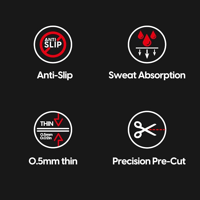 Pulsar Gaming Gears SUPERGRIP Griptape Set for ZywOo Sweat Absorbing High Performance Anti Slip 3M Adhesive no Residue Mouse Grip Tape Ultra-Thin 0.5mm (0.02in), Medium