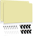 2Pack Magnetic Board 17.5" x 11.4" Magnet Bulletin Board is Suitable for displaying Notes, Photos,Magnetic Letters,Suitable for Walls, refrigerators, cabinets, etc（Yellow）