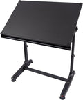 Stand Up Desk Store Adjustable Height and Angle Drafting Table Drawing Desk with Large Surface (Black Frame/Black Top, 40" W X 26" D)
