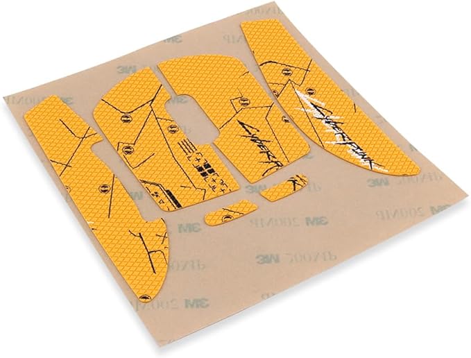 HUYUN Mouse Side Panels/Anti Sweat Paste Grip Tape Replacement for Logit G Pro X Superlight Second Gen Wireless Gaming Mouse (Yellow)