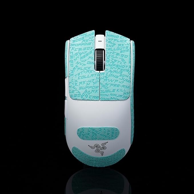 Grip Tape for Razer Viper V3 Pro & V4 Pro - Anti-Slip,Enhanced Control, Sweat Resistance,Improves FPS Gaming Grip & Mouse Protection [Pre-Cut] CS Cyan