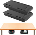 2pcs Under Desk Drawer, Self-Adhesive Slide Out Storage Organizer Attachable Pencil Storage Tray Under Table for Office Home Kitchen Organization(COLOR:Black)
