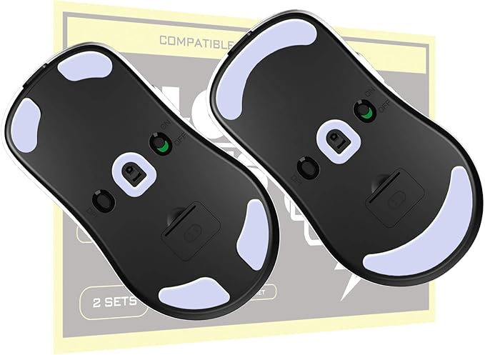 2Sets of TALONGAMES Rounded Curved Edges Mouse Feet Skates Compatible with Ninjutso Sora Gaming Mouse Feet Replacement,0.8mm,Pure PTFE Material with Super Smooth Glide Pads