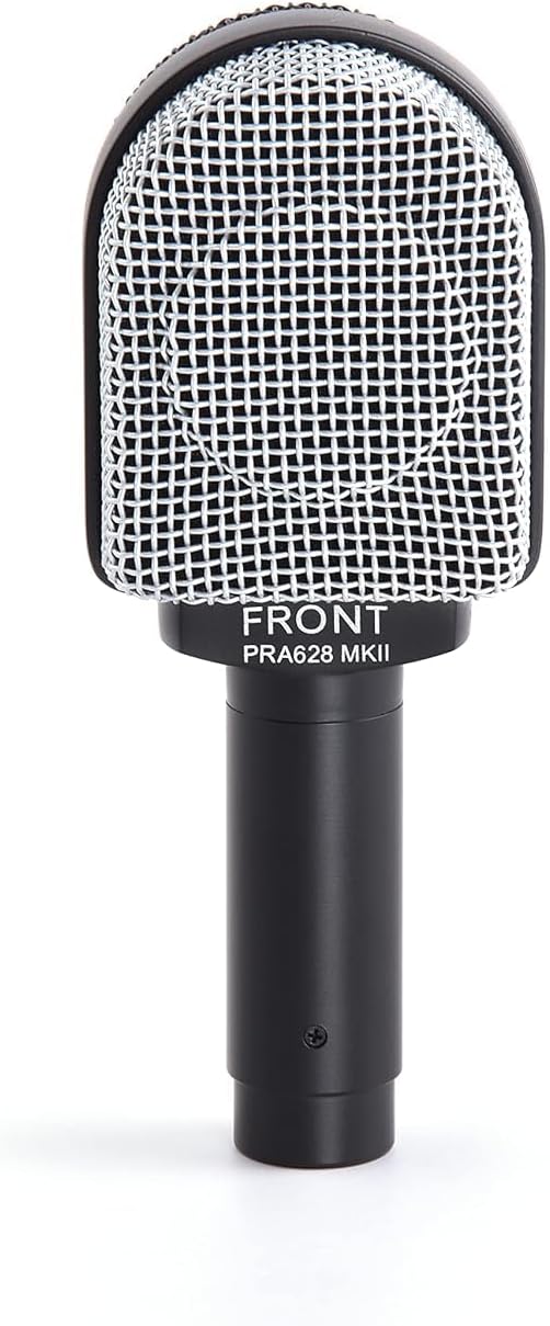 Superlux PRA628MKII Professional Dynamic Instrument Microphone, Wired Super-Cardioid Mic for Guitar/Bass Amps & Live Sound. Recording for Studio and Live Performance, Road-Ready with Clamp & Bag