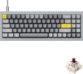 Keychron Q7 70% Layout Hot-Swappable RGB Wired Custom Mechanical Keyboard Compatible with Mac Windows Linux, QMK/VIA Programmable Macro Gateron G Pro Brown Switch Double Gasket Kit Full Aluminum-Grey