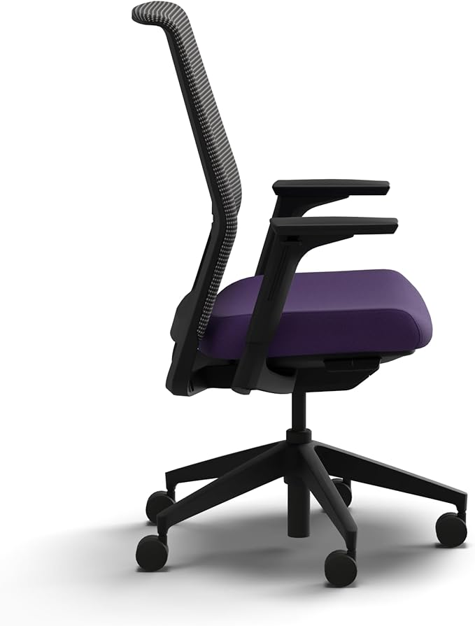 HON Cipher Mesh Office Chair, Standard Cylinder, Height Adjustable Arms, Office Chair with Lumbar Support, Black Mesh, Black Frame, Iris