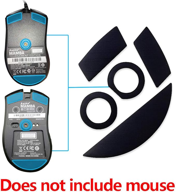 2 Sets Mouse Skates&Mouse Feet&Mice Feet&Mice Skatez&mouseskates Replacement for Razer Mamba 2015 Chroma 5G / Mamba Tournament Edition Gaming Mouse