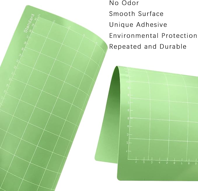 Gwybkq Cutting Mat 12x12 Inch 3 Mats, Compatible With Cricut Explore Air 2/Maker/Maker 4 Adhesive Sticky Standard Green Grip Cutting Mats Replacement Accessories for Crafts, DIY Gifts