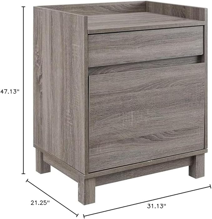 Pemberly Row Set of 3 Filing Cabinet & Ladder Bookcase & Small Space Desk