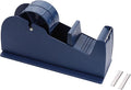 JDS 1 Pack Desktop Industrial Metal Tape Dispenser (2 Replacement Blades) - Pull and Tear Heavy-Duty Weighted Non-Skid Adhesive Roll Holder for Office, Home, School, Gift-Wrapping, and Craft Use