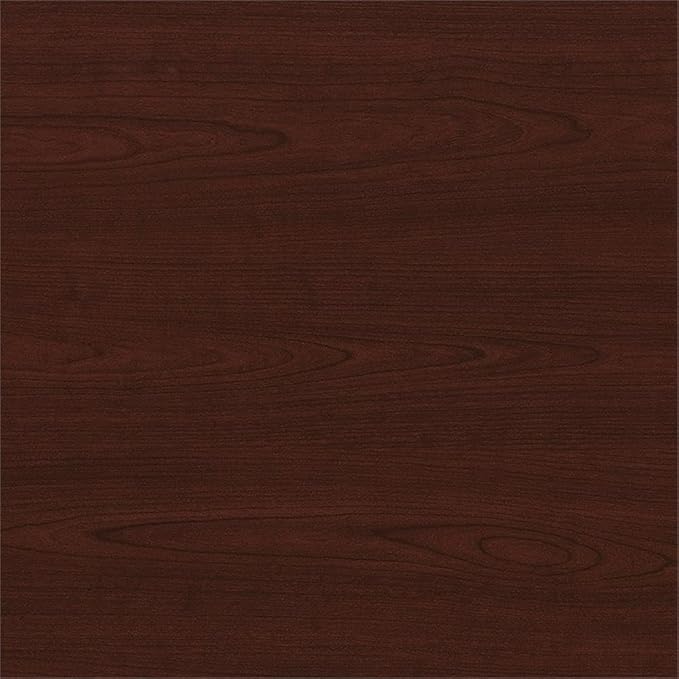 Pemberly Row L Shaped Executive Desk and 2 Bookcases, Harvest Cherry Finish, Engineered Wood, Durable Laminates, Gold Brass Hardware, 66W x 71D Office Set for Home or Professional Workspace