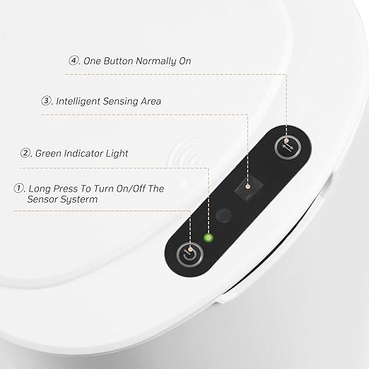 FRESHLIX Automatic Motion Sensor Bathroom Trash Can with Lid, 5 Gallon Touchless Trash Bin, Smart Electric Narrow Waterproof Garbage Bin for Toilet, Office, Rv, Bedroom, Living Room