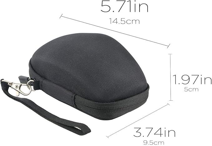 co2CREA Hard Travel Case Replacement for Logitech G604 Lightspeed Wireless Gaming Mouse (Black Case)