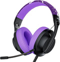 WIRWTRU S30 Gaming Headset with Microphone,198g Lightweight Design, Wired Gaming Headphones for Xbox, Xbox Series X|S, PS5, PS4, Switch, PC, Noise Cancelling Mic, Soft Earmuffs (Purple)