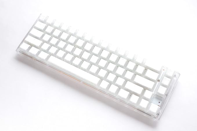 Ducky One 3 Aura 65% Mechanical Keyboard: Quack Mechanics Dampening, Hot-Swappable Cherry MX Speed Silver Switches, High-Density PBT Doubleshot Keycaps, RGB, US, Aura White