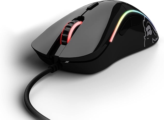 Glorious Gaming Mouse - Glorious Model D Honeycomb Mouse - Superlight RGB PC Mouse - 68 g - Glossy Black Wired Mouse