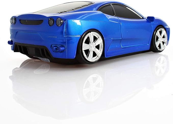 MGbeauty Wireless Mouse Sport Car Mouse Computer Optical Mice for PC Laptop MAC with LED Light (Blue)