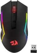 Redragon M693 LIT Wireless Gaming Mouse, 12800 DPI Mice w/ 3-Mode Connection, BT & 2.4G Wireless, 7 Macro Buttons, Reliable Power Capacity for PC/Mac/Laptop