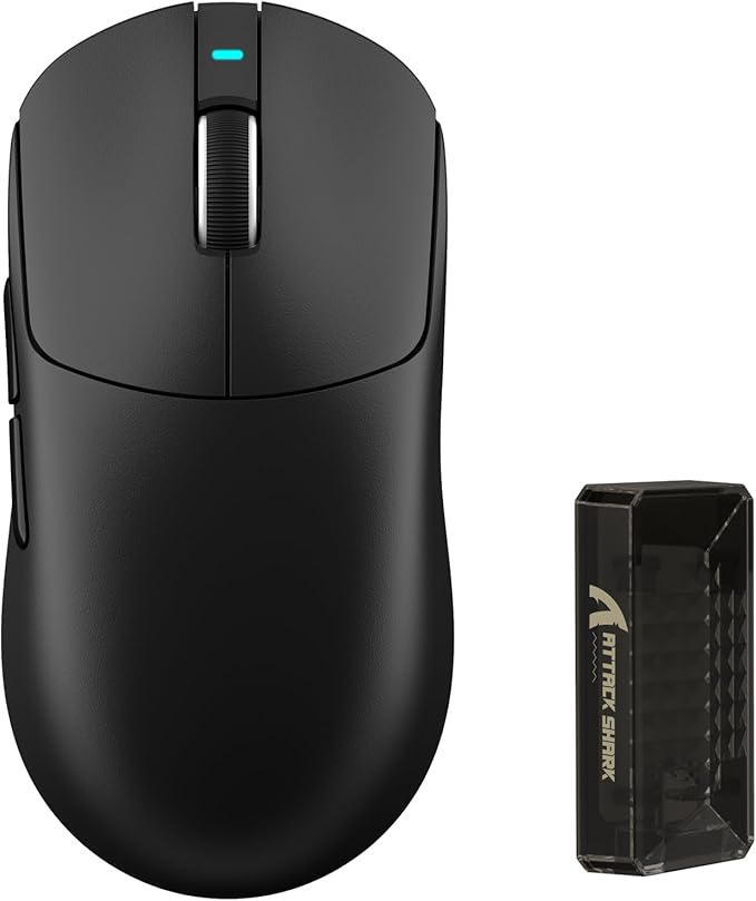 MAMBASNAKE Attack Shark X8 PRO 8K Wireless Gaming Mouse,PAW3395PRO 40K DPI Sensor,Tri-Mode Broadcom BK52820 Chip,Superlight Ergonomic Mouse for Large Hands,Cloud-Based Software,for Win/Mac(Black)