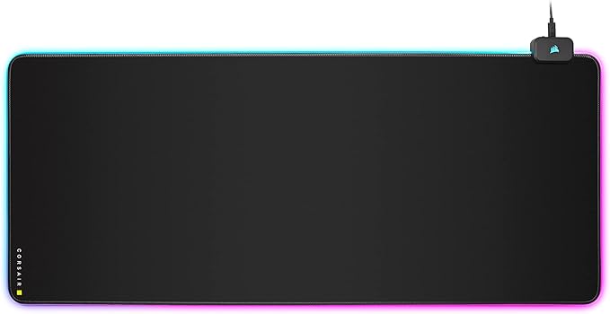 Corsair Virtuoso RGB Wireless XT High-Fidelity Gaming Headset with Bluetooth and Spatial Audio - Works with Mac, PC, PS5, PS4, Xbox Series X/S - Slate & MM700 RGB Extended Cloth Gaming Mouse Pad