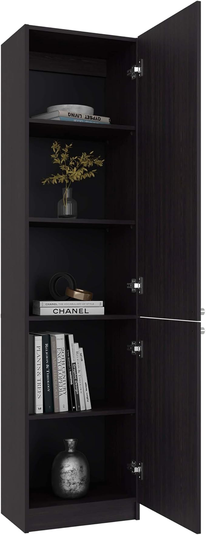 Wenge 2-door Storage Cabinet Streamlined low-profile frame adapts effortlessly to tight corners in bedrooms, hallways, and closets maximizing storage potential without obstructing pathways or door s