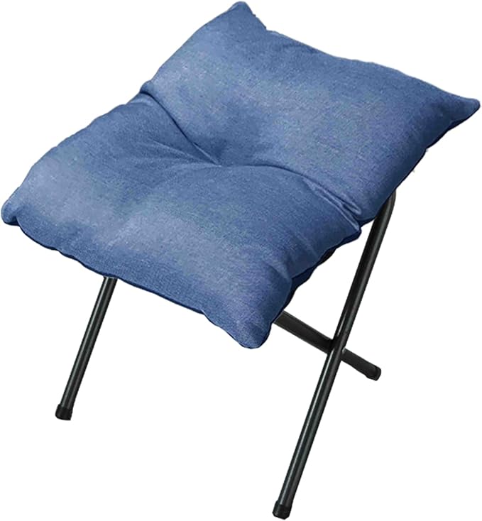 Foldable Foot Rest Stool for Under Desk or Sofa - Office Footrest Ottoman, Portable Leg Rest for Home & Office (Blue)