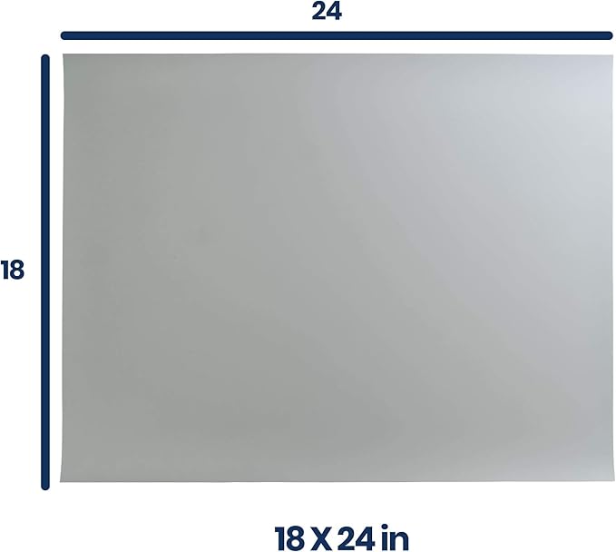 Pacific Arc Vinyl Board Cover. Self Healing and Stain Resistant Gray/White Sheet, 18 inches by 24 inches