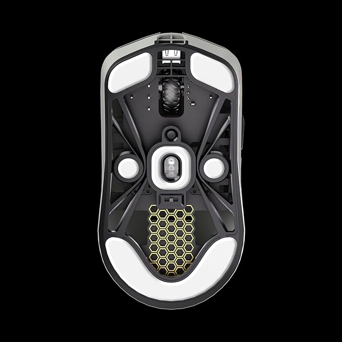 Lamzu Maya X Wireless Gaming Mouse, Ultra Lightweight 47g, Optical Switch, Maximum 30000 DPI, Symmetrical, MCU Nordic 52840, Dust-Proof Encoder, PAW3950 Sensor(Larger Maya) (Grey)